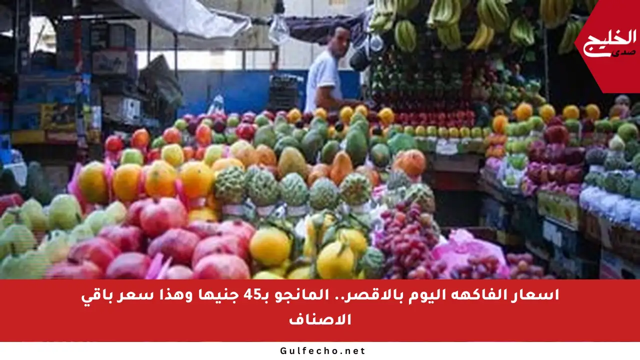 أسعار الفاكهة اليوم بالأقصر.. المانجو بـ45 جنيها وهذا سعر باقي الأصناف